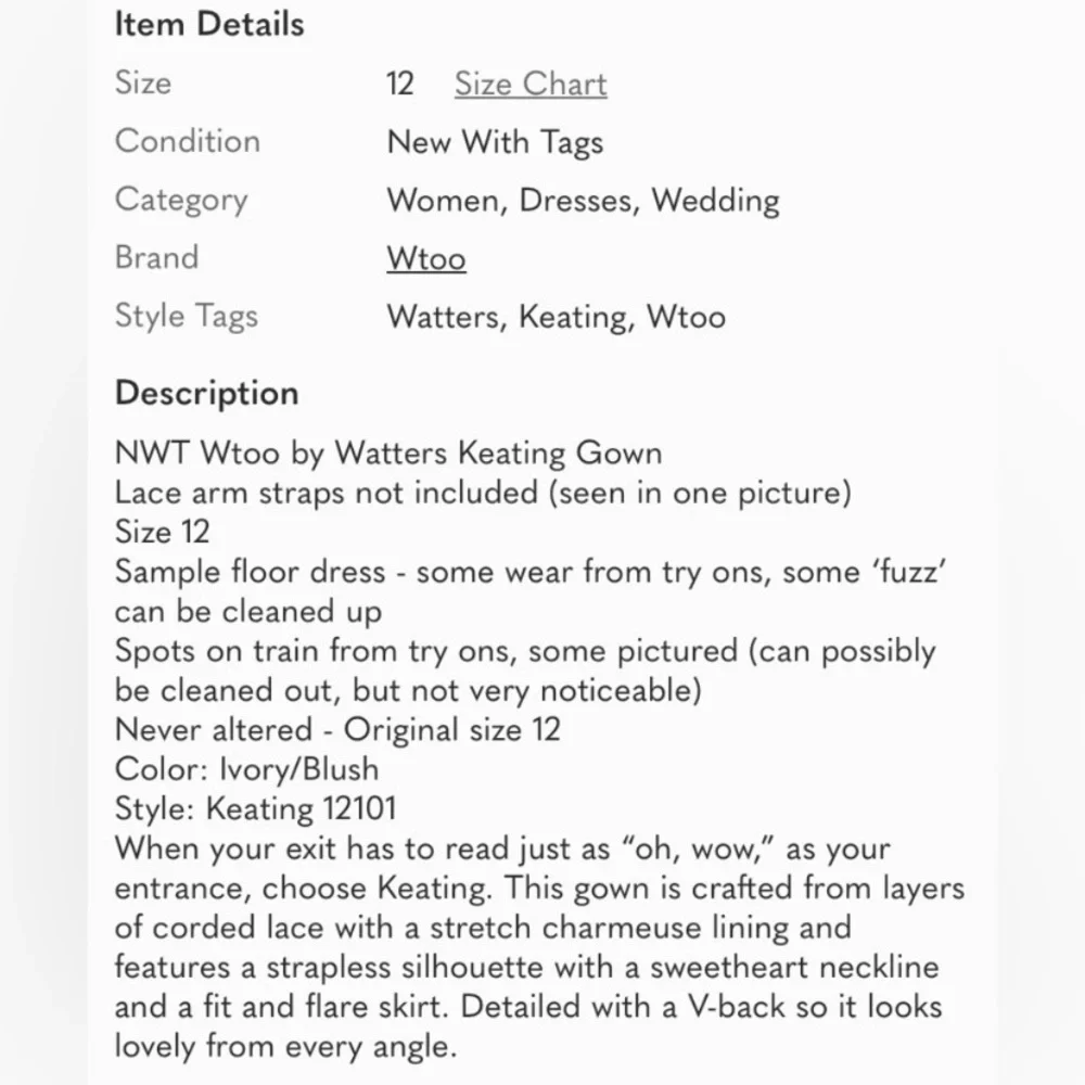 Wtoo Lace Wedding Dress - Picture 13 of 14